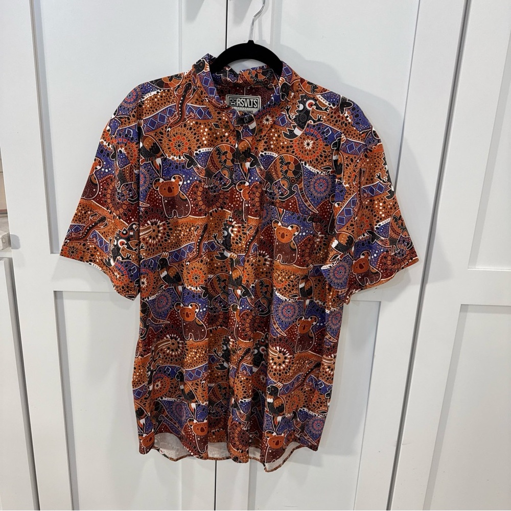 RSVLTS “Good on Ya” special edition kunaflex short sleeve button shirt XL